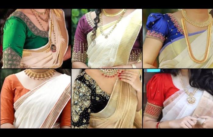 Trendy Kerala Saree Blouse Neck Designs